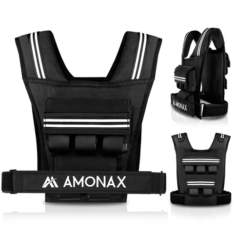 20kg Adjustable Weight Weighted Vest for Strength Training – Black