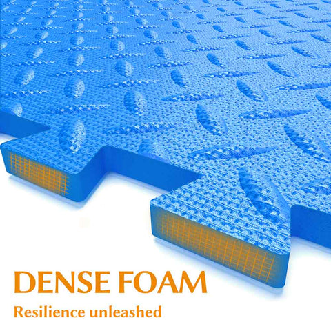 30x30cm 18 TILES (17 SQ FT) Exercise Interlocking Floor Mats - Blue