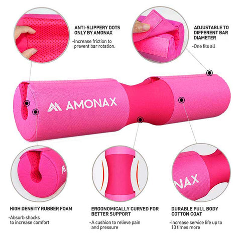 Barbell Cover Pad, Fabric Cover (Pink)