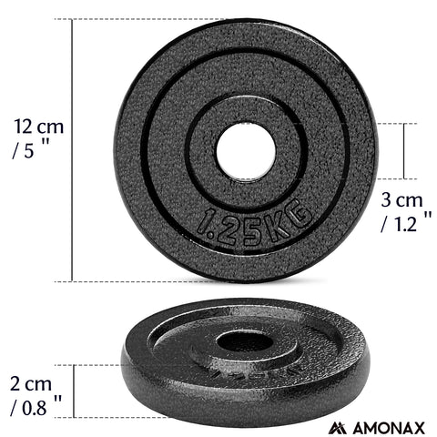 1 inch 2 x 1.25 KG Weight Plate Set for Adjustable Dumbbells