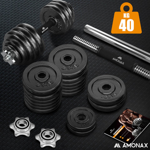 40KG Cast Iron Adjustable Dumbbell Set for Home Gym