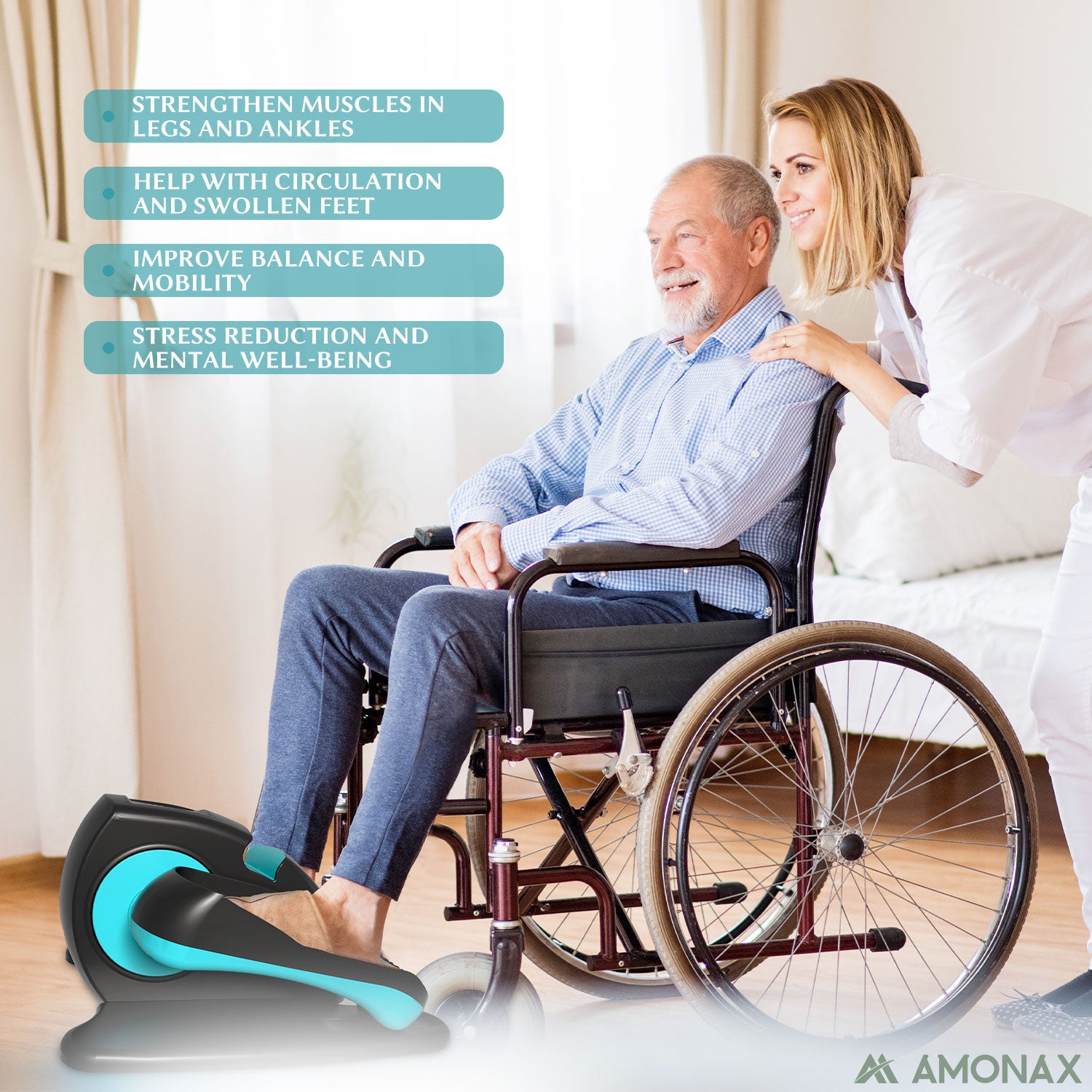 motorized portable pedal exerciser