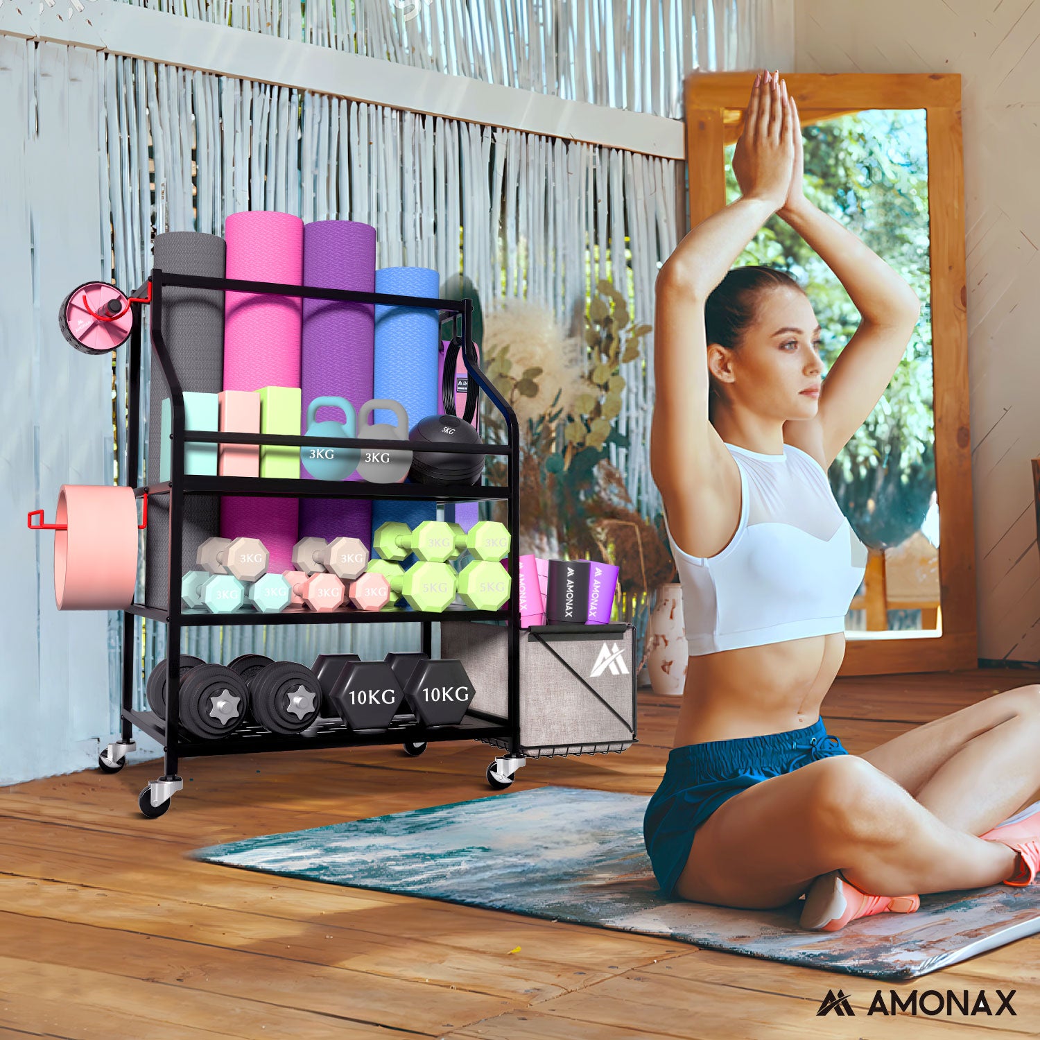 gym equipment storage