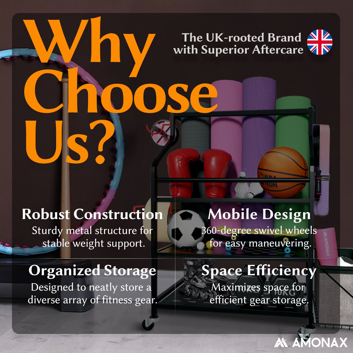 gym equipment storage