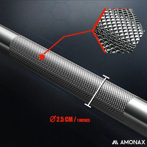 6FT (180cm) Barbell Bar – Durable Steel Weightlifting Bar for Strength Training