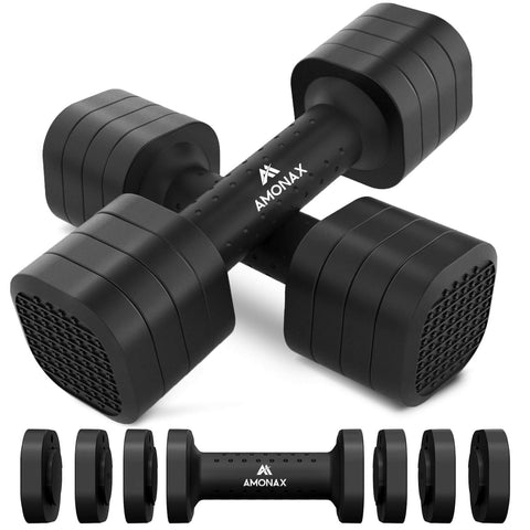 Adjustable Dumbbell Set – 4-in-1 Quick-Release (2.3kg ×2)