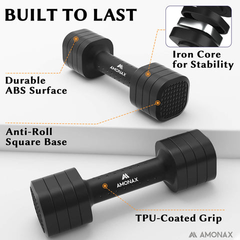 Adjustable Dumbbell Set – 4-in-1 Quick-Release (2.3kg ×2)