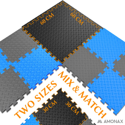 60x60cm 32 TILES (128 SQ FT) Fitness Equipment Mat - Black