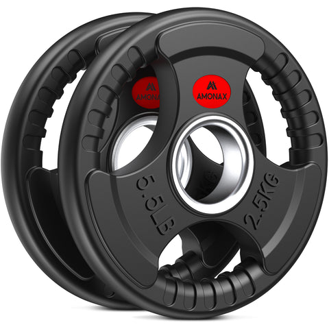 2 x 2.5KG Rubber Olympic Weight Plates