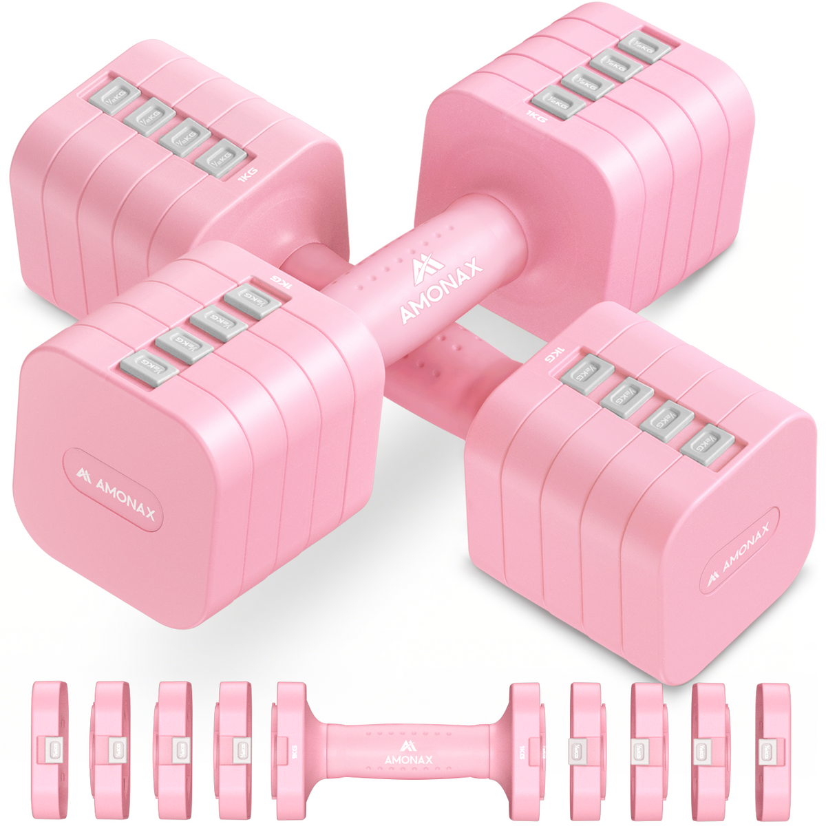5-in-1 Adjustable Weights Dumbbells Set
