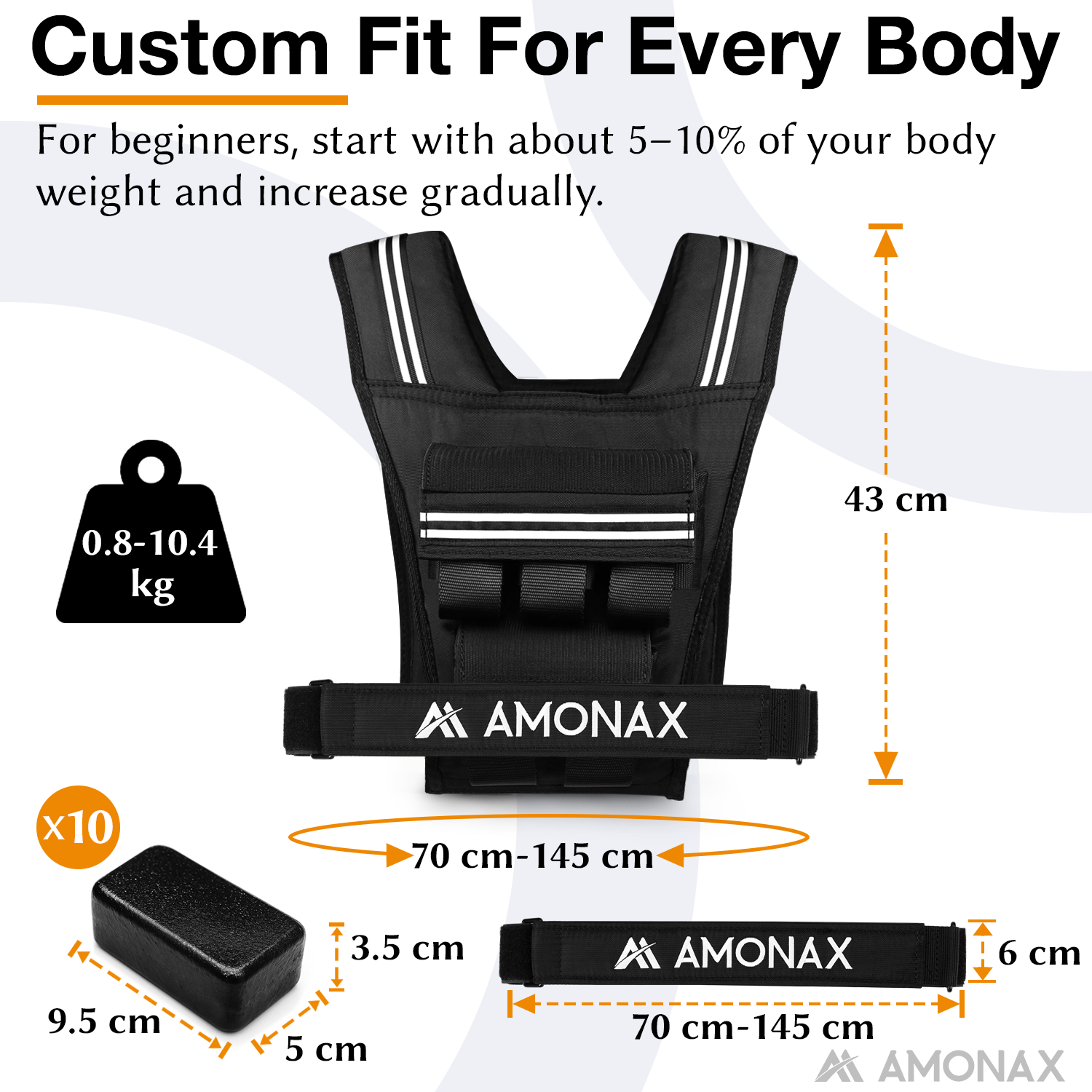 weighted vest adjustable weight